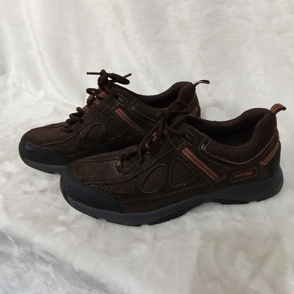 Rockport XCS Mens Brown Leather Mesh Trail Walking Shoes K71552 Size 10